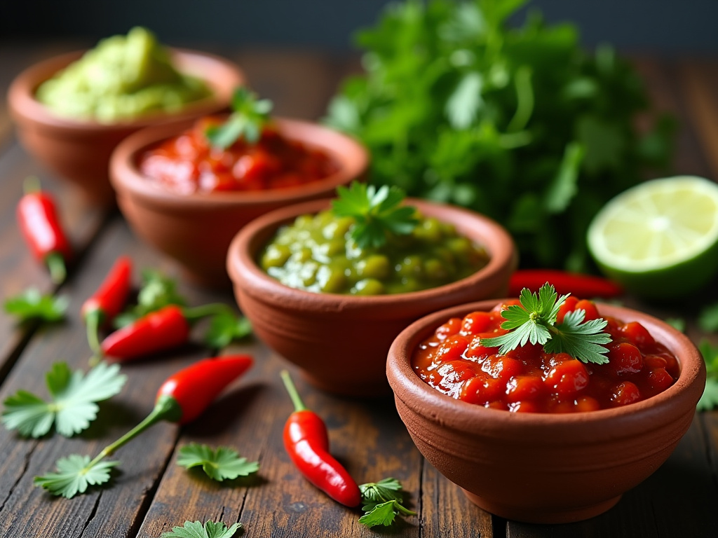 Variedad de salsas